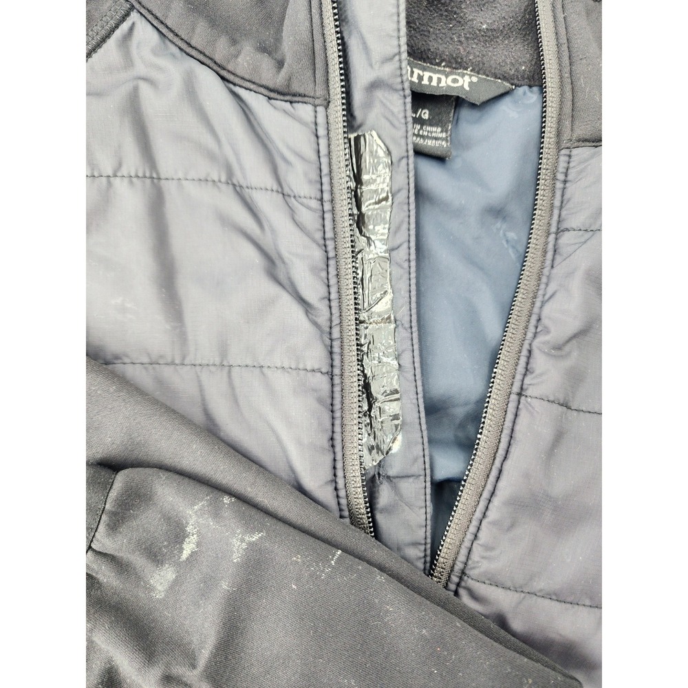 Marmot‎ Mens Hybrid Quilted Insulated Softshell Jacket Black Charcoal Gray Large - Picture 7 of 12